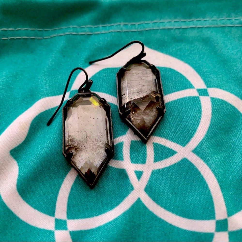 Kendra Scott Gunmetal Earrings